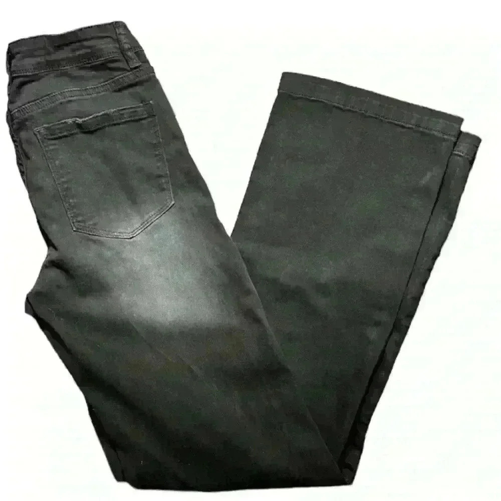 Black high waisted faded wash bootcut jeans size XS - Picture 5 of 12